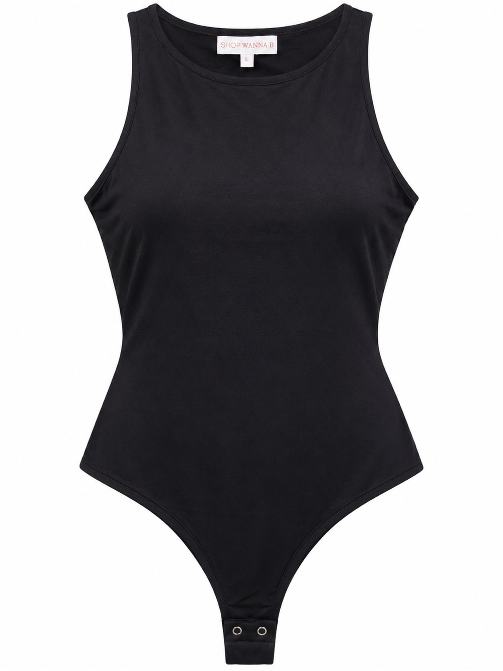 Shop Wanna B Women’s Black Sleeveless Stretch Bodysuit NWT WT3611 S M L